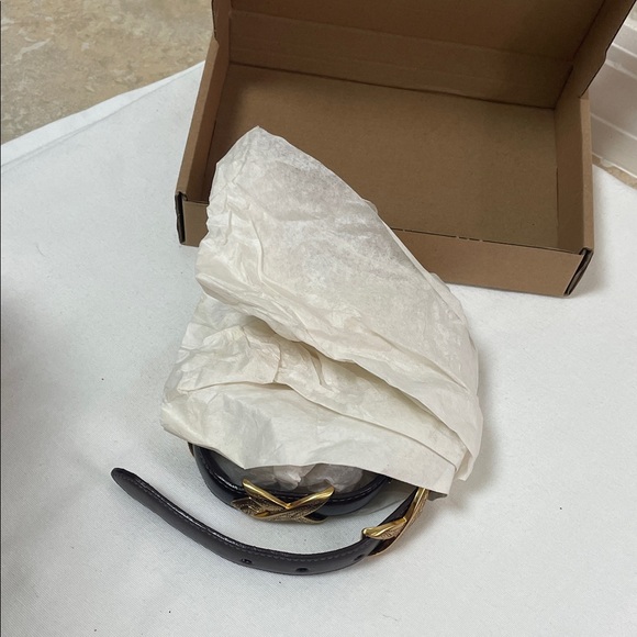 Brighton Brown Leather Belt with Gold Buckle - Picture 17 of 17